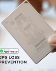 Thinnest Tracker Card - Tempered Glass & Aluminum, Wireless Recharge, Waterproof