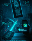 Thinnest Tracker Card - Tempered Glass & Aluminum, Wireless Recharge, Waterproof