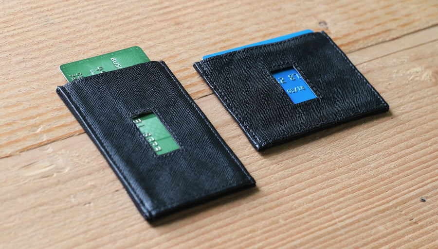 Thin Elastic Card Holder Leather Wallets