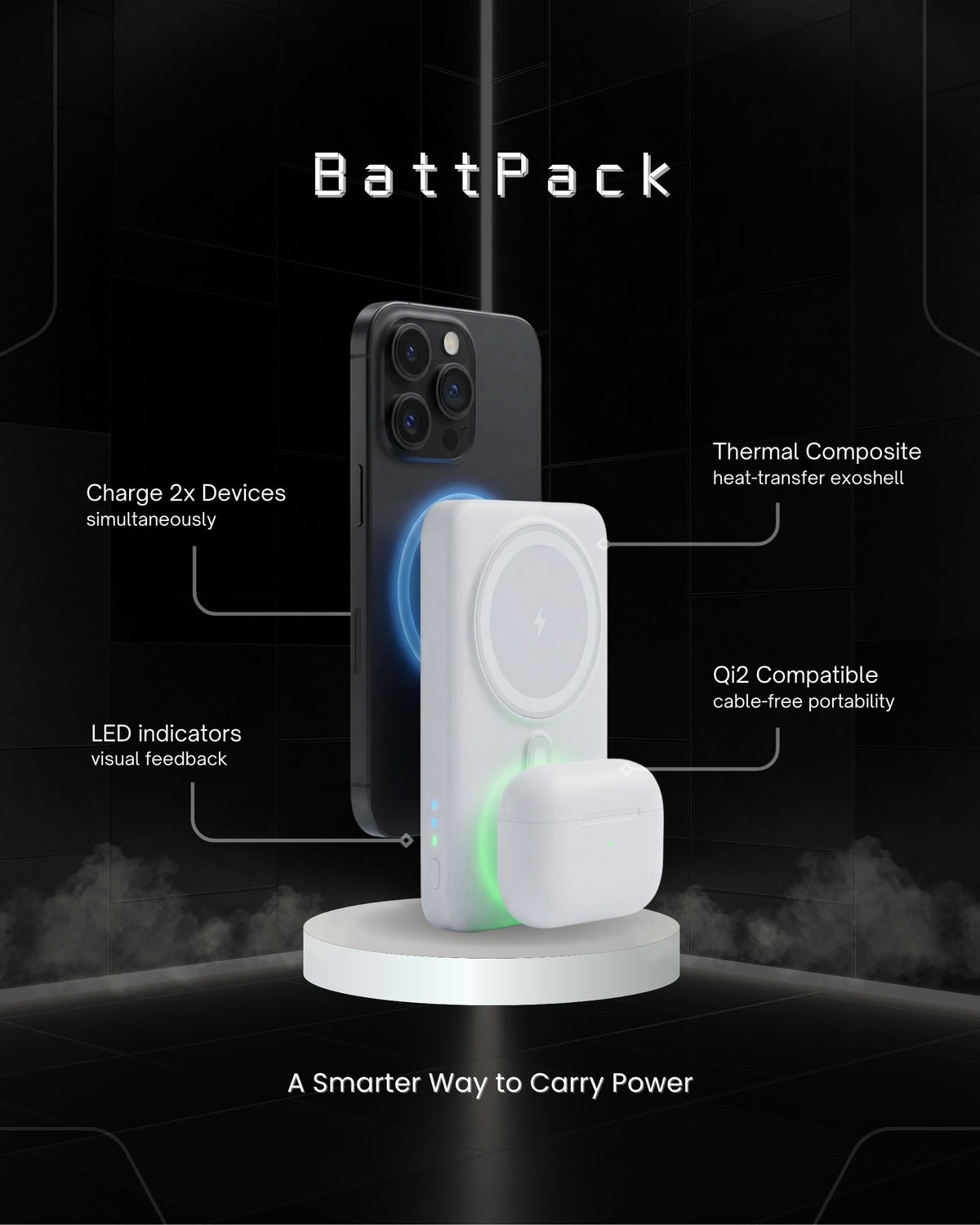 BattPack™ Dual-Sided Magnetic Power Bank
