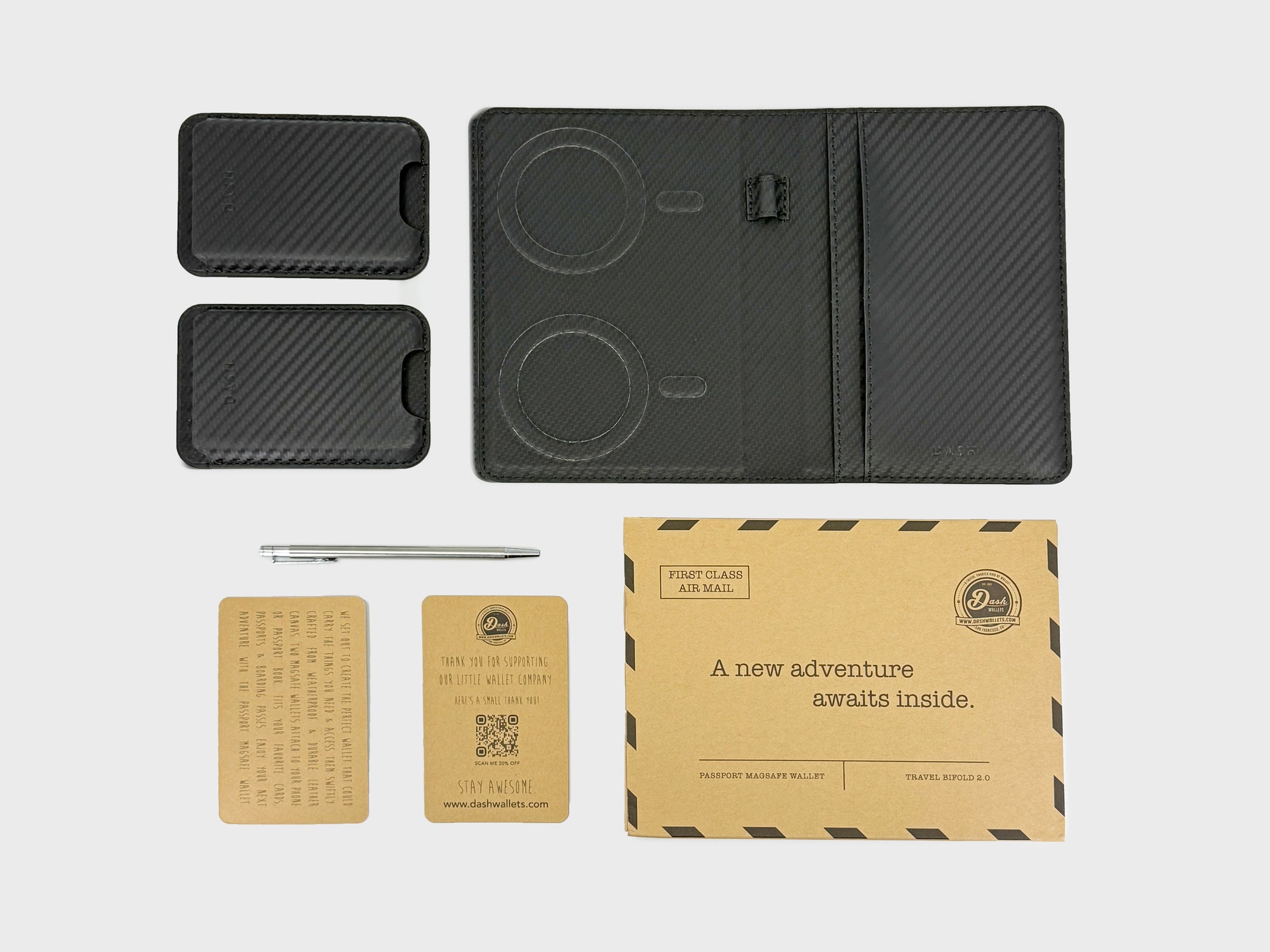 Passport Journal - Travel Pen, Bifold, 2x MagHolders